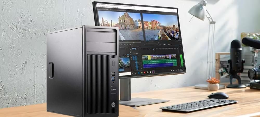 HP Z240 Tower Workstation Desktop Computer, Intel Core i7-6700, 16GB DDR4 RAM 1TB SSD, 2 DisplayPort, WiFi, Bluetooth, KeyboardMouse, Windows 10 Pro (Renewed)