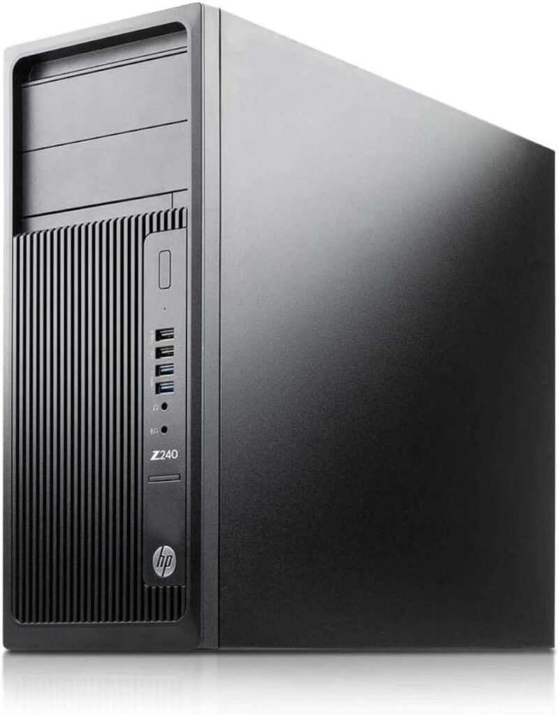 HP Z240 Tower Workstation Desktop Computer, Intel Core i7-6700, 16GB DDR4 RAM 1TB SSD, 2 DisplayPort, WiFi, Bluetooth, KeyboardMouse, Windows 10 Pro (Renewed)