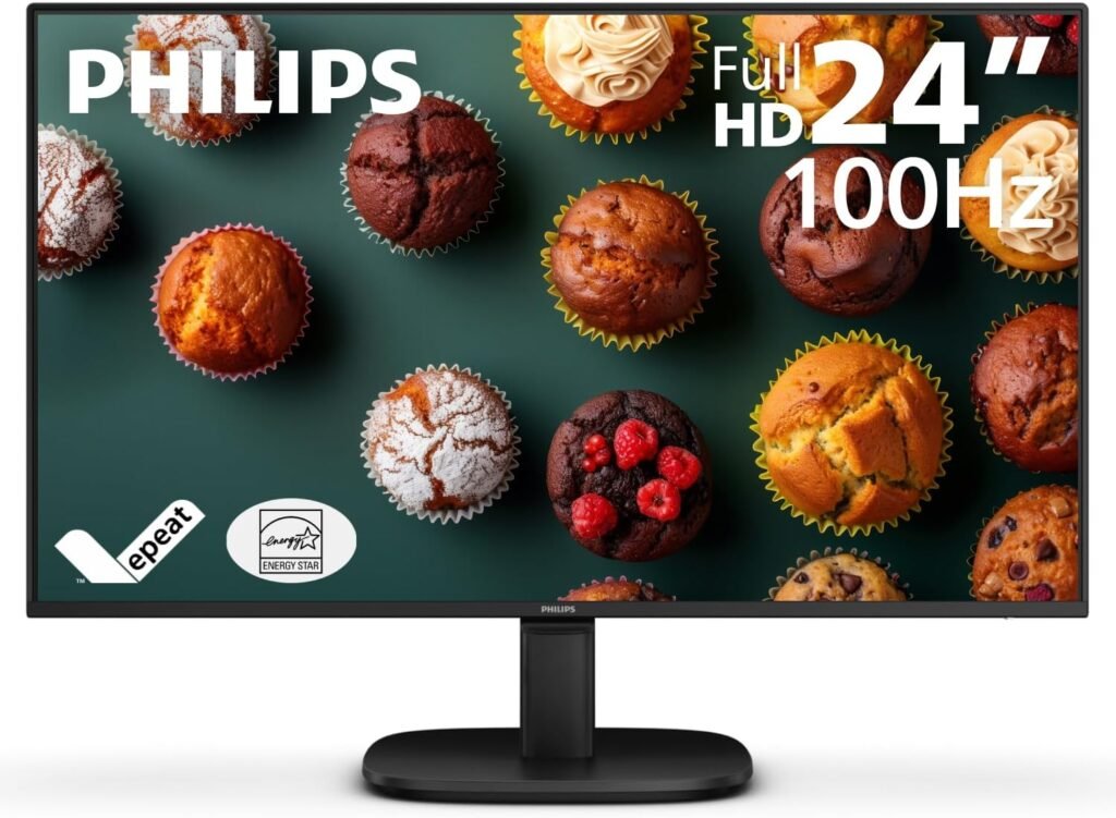 Philips 34E1C5600HE 34 UltraWide QHD 21:9 Monitor with Built-in Windows Hello Webcam  Noise Canceling Mic, USB-C Docking, Stereo Speakers, 100Hz, 4-Year Advance Replacement
