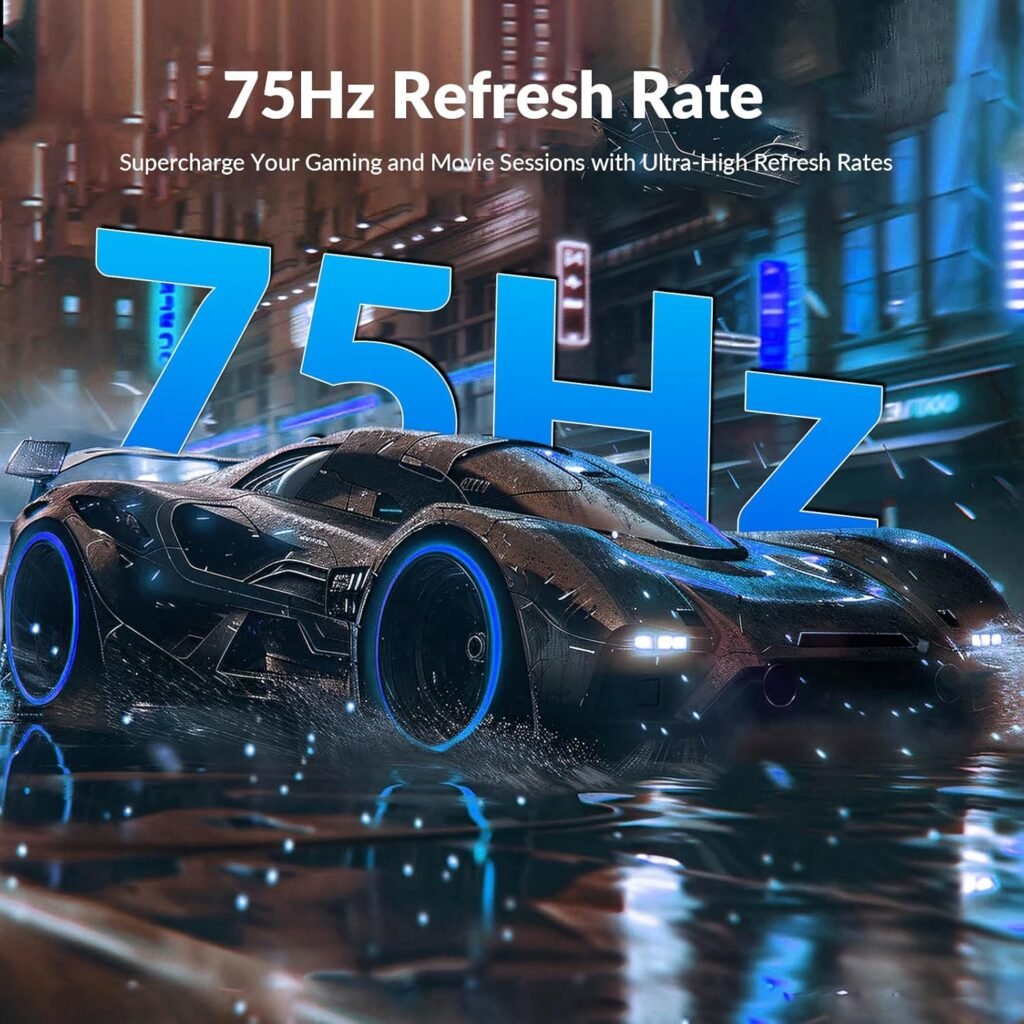 24 Inch Farmless Monitor 16:9 Aspect Ratio 75HZ FHD LED Display 99% sRGB - Thin Bezel Design - Eye-Care Technology - HDMI VGA Connectivity