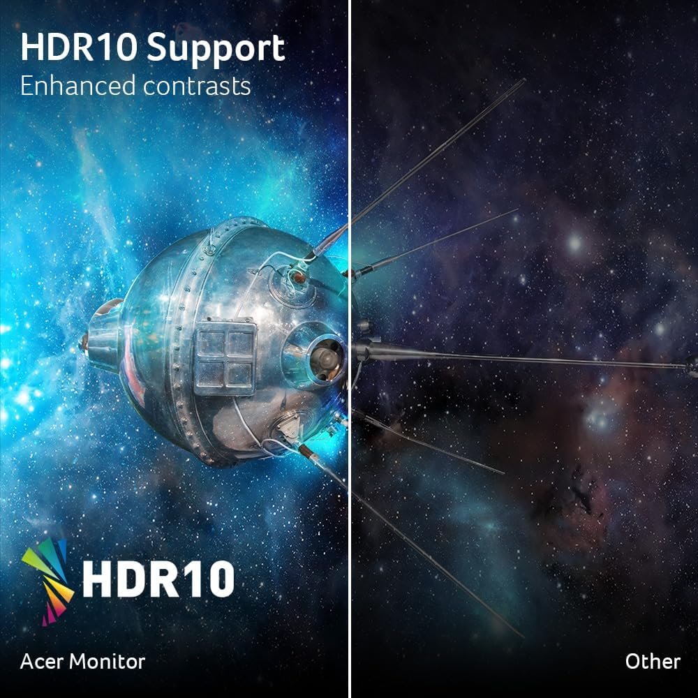 acer Nitro 27 Inch WQHD 2560 x 1440 IPS Gaming Monitor | AMD FreeSync | Up to 180Hz Refresh | Up to 0.5ms | DCI-P3 95% | HDR 10 Support | One Display Port 1.2  Two HDMI 2.0 | KG271U N3bmiipx