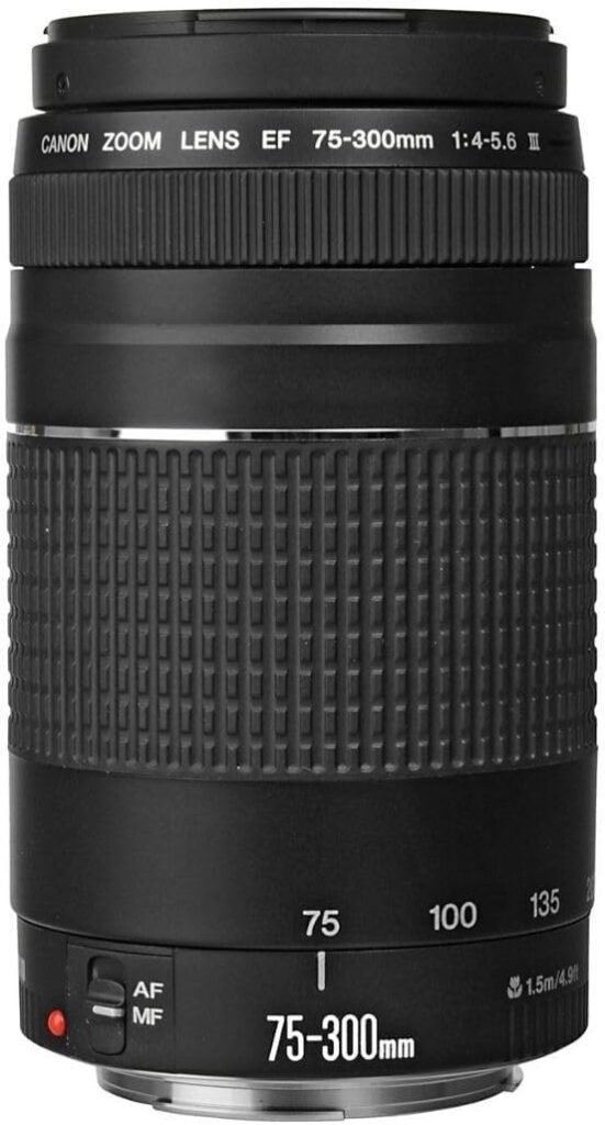 Canon EF 75-300mm f/4-5.6 III Telephoto Zoom Lens for Canon SLR Cameras, 6473A003 (Renewed)