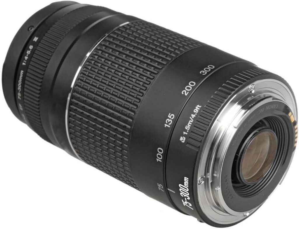 Canon EF 75-300mm f/4-5.6 III Telephoto Zoom Lens for Canon SLR Cameras, 6473A003 (Renewed)