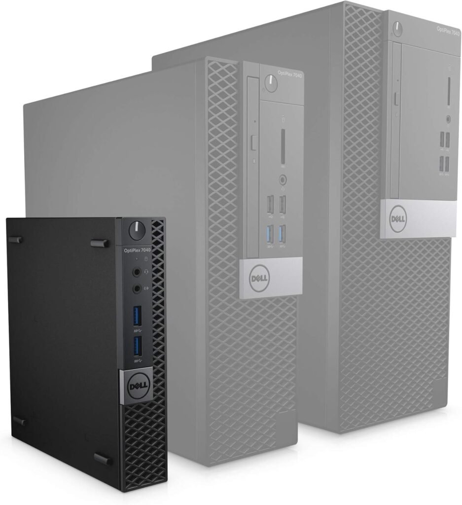 Dell Optiplex 7040 Micro Form Factor Desktop, Intel Quad Core i5 6500T 2.5Ghz, 16GB DDR4, 256GB NVMe SSD, Wi-Fi, HDMI, Windows 11 Pro (Renewed)