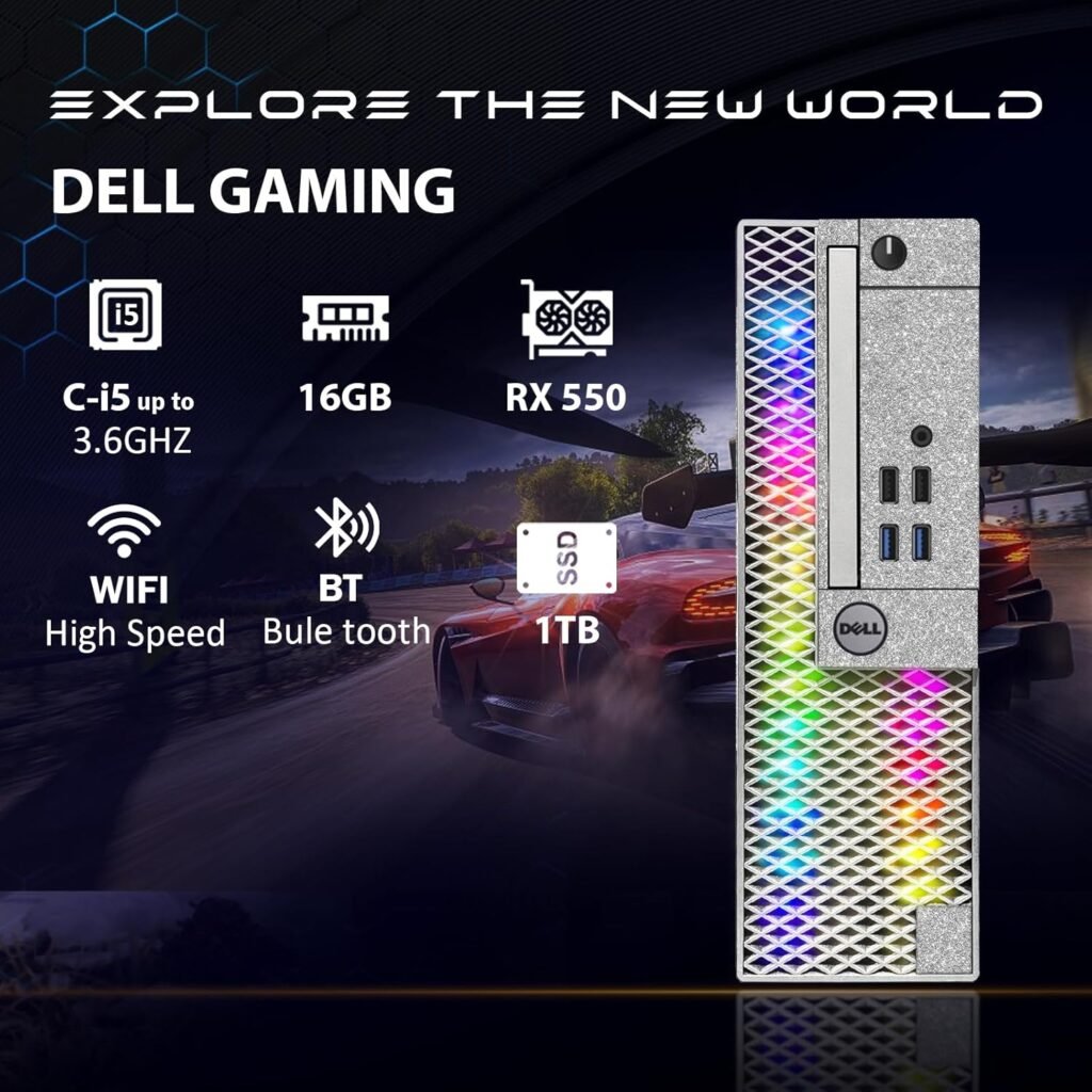 Dell OptiPlex 7050 Desktop Computer PC, Intel Core i5 7500 3.40GHz 16GB DDR4 RAM, 1TB SSD, Built-in Wi-Fi, Bluetooth, Windows 11 Pro, 4K Support HD Graphics 630 (Renewed)