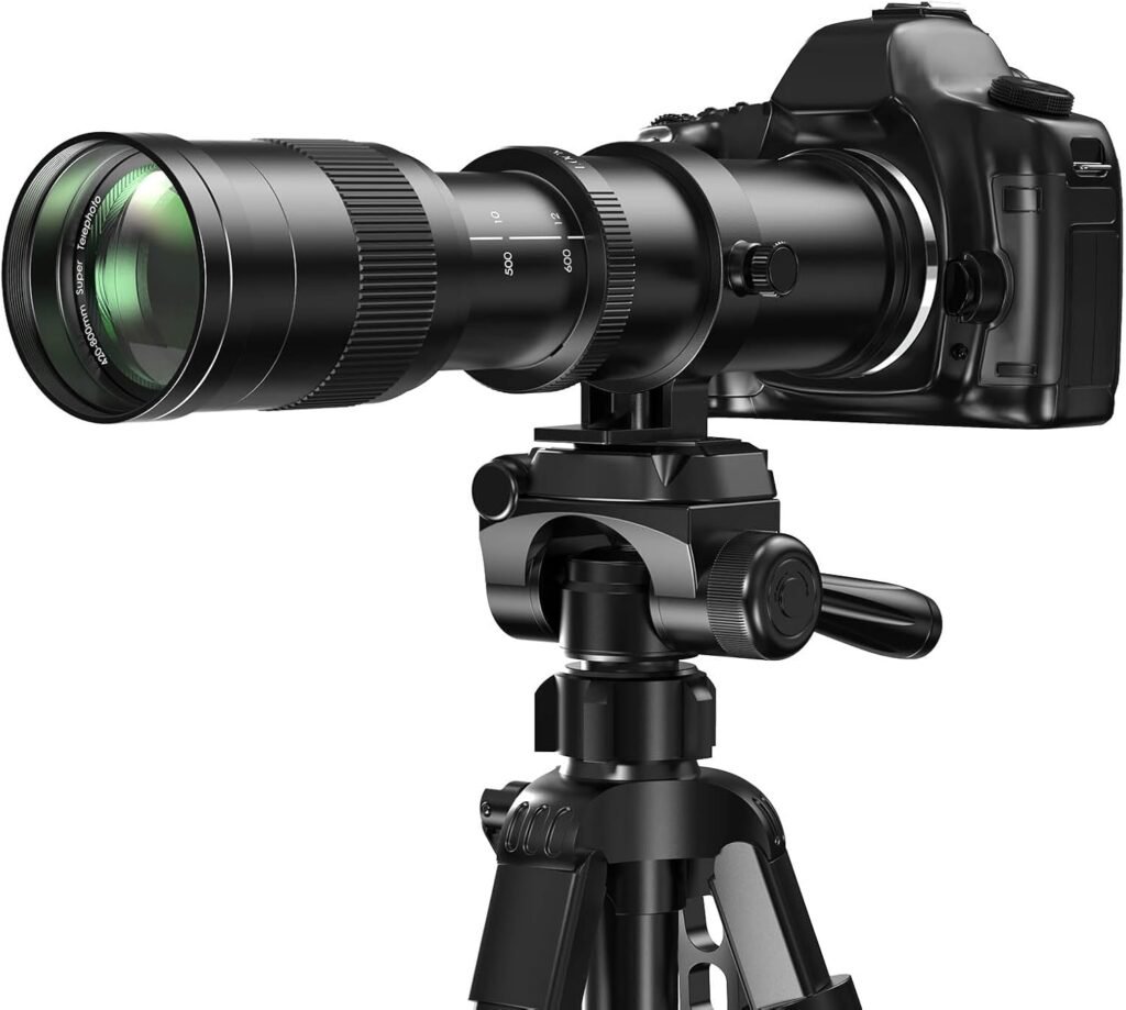 EF/EF-S 420-800mm F8.3 Telephoto Zoom Lens(MF) for Canon EOS Rebel T8i/T7i/T7/T6i/T5/T3i/T2i/XSi/SL3/SL2/T100/90D/80D/70D/50D/5D Mark IV/6D II/7D II/1D X III II-Manual Focus DSLR Cameras Lenses(Black)