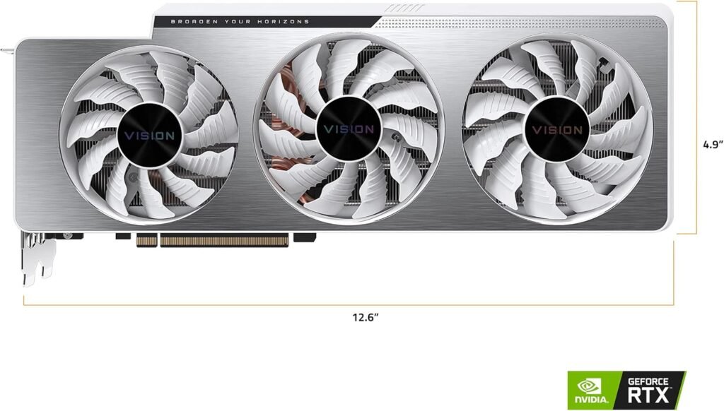GIGABYTE GeForce RTX 3070 Ti Vision OC 8G Graphics Card, WINDFORCE 3X Cooling System, 8GB 256-bit GDDR6X, GV-N307TVISION OC-8GD Video Card