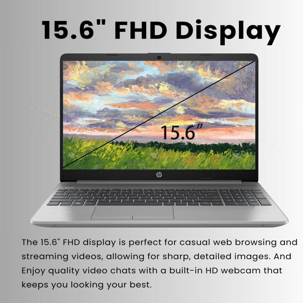 HP Essential 255 G8 15.6 Business Laptop, 15.6 FHD Display, AMD Ryzen 5 5500U, 16GB RAM, 512GB SSD, Webcam, RJ-45, Bluetooth, SD Card Reader, HDMI, Wi-Fi 6, Windows 11 Pro, Grey