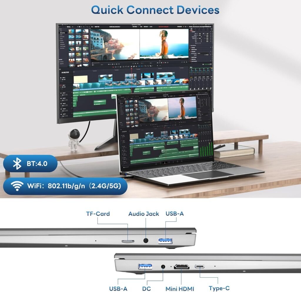 jumper Laptop Computer 16 Inch, Office 365, Laptops with 16GB RAM, 1152GB Storage, FHD IPS 1920x1200 Display, 12th N95 CPU(Up to 3.4GHz), 38WH Battery, 2 Speakers, Mini HDMI, 16:10.