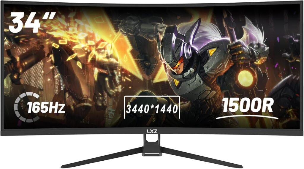 LXZ Gaming Monitor 24.5 inch, 200hz Monitor FHD 1080P Frameless IPS Display with Eye Care, DP/HDMI, Wall Mount Compatible - Black