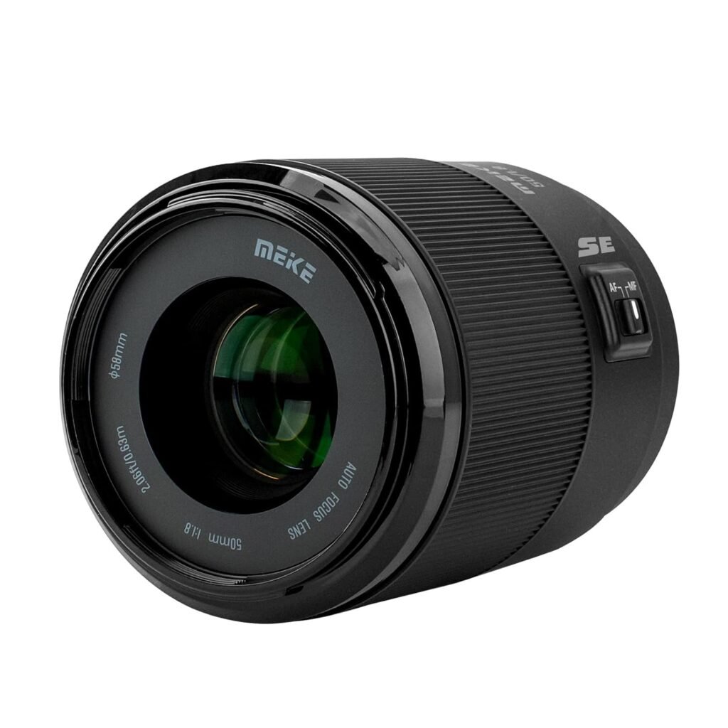Meike 50mm F1.8 Auto Focus STM Stepping Motor Full Frame Portrait Lens Compatible with Panasonic Lumix Sigma Leica L-Mount Cameras S1H S1 S5 S5 Mark II S1R S9 SL SL2 FP FPL SL3