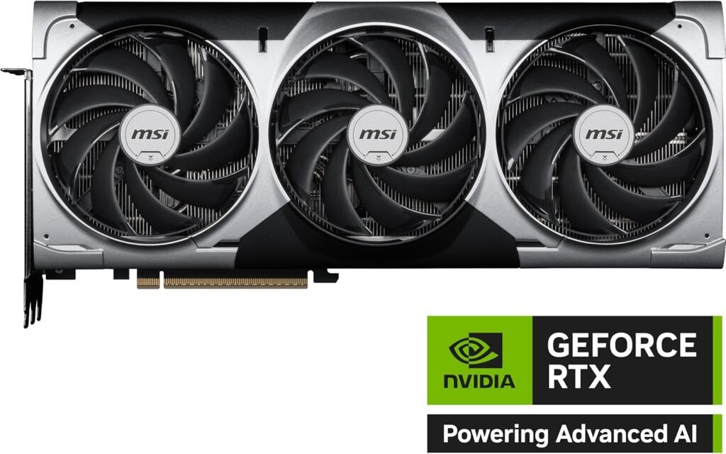 MSI Gaming RTX 5090 32G Ventus 3X OC Graphics Card (32GB GDDR7, 512-bit, Extreme Performance: 2452 MHz, DisplayPort x3 2.1a, HDMI 2.1b, NVIDIA Blackwell Architecture)
