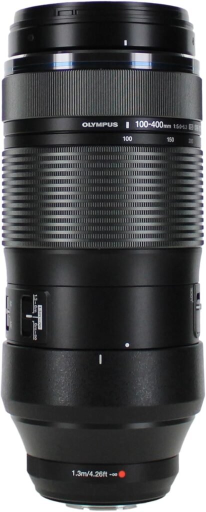 Olympus M.Zuiko Digital ED 100-400mm f/5-6.3 is Lens (V315070BU000) Bundle Including: 3 Piece Filter Kit, Flexible Tripod, Cap Keeper, Full Cleaning Kit
