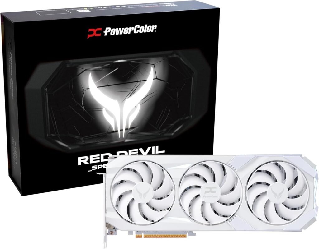 PowerColor Red Devil Spectral White AMD Radeon RX 9070 XT 16GB GDDR6