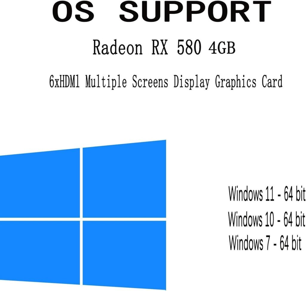 Radeon RX560 4G Graphics Card, with 4 HDMI 4 Monitor Graphics Card,Computer PC GPU GDDR5 128 Bit DirectX 12 PCI Express X16 3.0, 4 Port Video Cards (AMD RX560 4G 4HDMI)