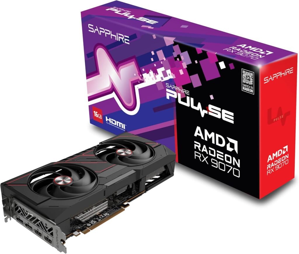Sapphire 11349-03-20G Pulse AMD Radeon™ RX 9070 Gaming Graphics Card with 16GB GDDR6, AMD RDNA 4